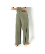 Cuddl Duds Softwear with Stretch Wide Leg Pants- OLIVE MOSEE, XS - £17.86 GBP