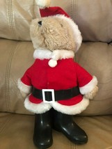 Vintage Rare 13&quot; 1983 Christmas Paddington Bear Santa Claus by Eden Toys  Tea - £20.07 GBP