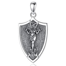 925 Sterling Silver Demon Lilith Sigil Necklace for Women Man Vintage Triple Moo - £28.90 GBP