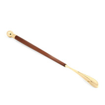 Bey Berk Teak Wood With Brass Accents Shoe Horn - £51.91 GBP