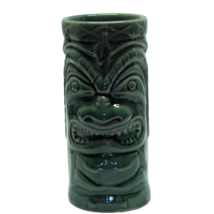 Accoutrements 2001 Ceramic Green Hawaiian Tropical Tiki Tumbler Mug Vase... - £31.60 GBP