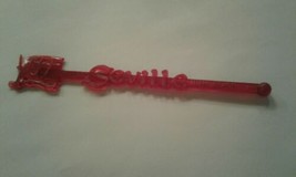 Seville Hotel Miami Beach Swizzle Stick Drink Stirrer Red plastic Sword NOT Brok - £7.20 GBP
