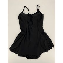 Dippin&#39; Daisy&#39;s Skirted One Piece Swimsuit Sz 12 Solid Black Minimalist ... - £15.43 GBP