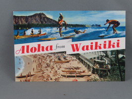 Vintage Postcard - Aloha from Waikiki Surfers - Hawaiian Service Inc - £11.99 GBP