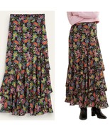 NWT Boden Multi Ruffle Maxi Floral Flowy Skirt Size Women’s 12 Retail $180 - $75.31 CAD