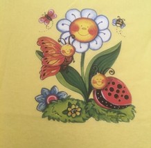 Kid’s T Shirt Bugs &amp; Flowers Youth Child&#39;s Children&#39;s Small Yellow NWOT NEW - £7.41 GBP