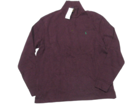 Polo Ralph Lauren Men&#39;s Wine Ribbed Mock-Neck 1/4 Zip Pullover Sweater 3... - $65.00