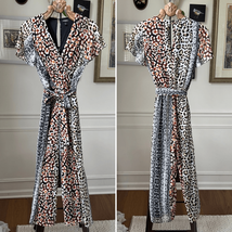 Express Mixed Pattern Block Animal Snake Print Cropped Jumpsuit M - $455.32 MXN