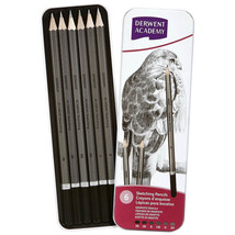 Derwent Academy Sketching Pencils in Tin (6pcs) - £16.90 GBP