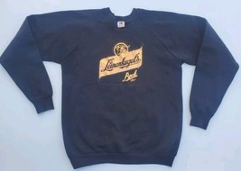 Vintage Leinenkugel&#39;s Bock Beer Crewneck Sweatshirt Men&#39;s XL Black &amp; Gol... - $39.40