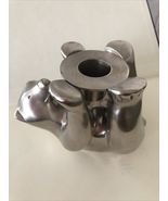 Vintage Restoration Hardware Polar Bear Silver Tone Metal Candle Holder ... - $12.08