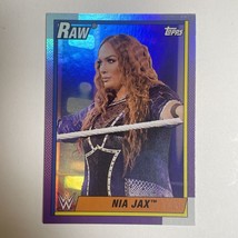 2021 Topps Heritage WWE #30 Nia Jax NXT AEW Holo Foil Refractor Rainbow Parallel - £0.79 GBP
