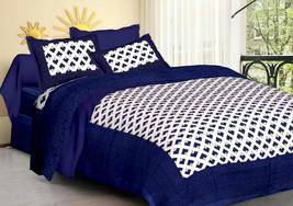 Traditional Jaipur Cotton Printed Bedspread Bedsheet, Sanganeri Jaipuri Bedcover - £26.53 GBP