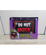 NIB Fun World Halloween Neon Bright Sign Do Not Enter Light Up Sign New - $18.99