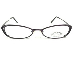 Lulu Guinness Eyeglasses Frames L651 PUR Purple Round Cat Eye Full Rim 57-17-135 - £29.69 GBP