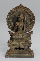 Antik Java Stil Majapahit Sitzender Bronze Devil Tara Figur - - £482.77 GBP