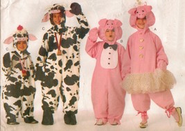 Childs Boys Girls Holstein Cow Pig Jumpsuit Halloween Costume SEW Pattern 4-14 - £10.21 GBP