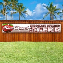 Chocolate Strawberry Xxl Banner Advertising Vinyl Flag Sign Many Sizes Large - £33.30 GBP+