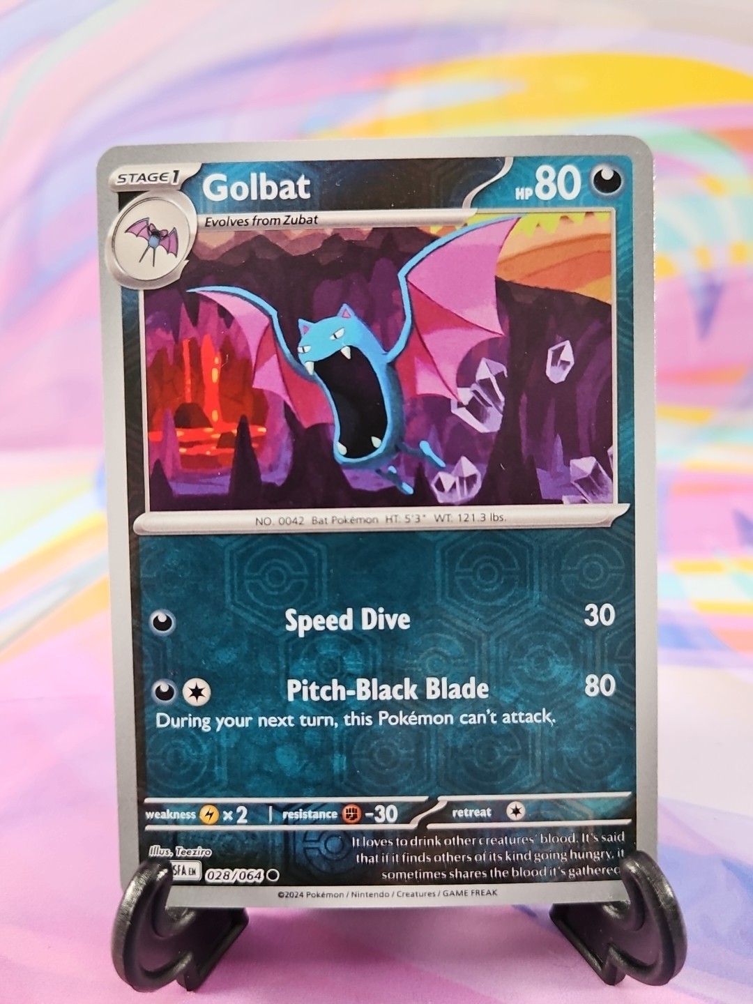 Pokemon TCG Shrouded Fable Card | Golbat Reverse Holo 028/064 Common - $0.99