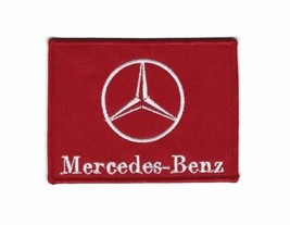 MERCEDES BENZ 3x4” SEW/IRON PATCH BADGE UNIFORM RED PATCHES RACING FORMU... - $10.99