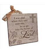 Let Us Go Into the House of the Lord nspirational Christian Plaque 4x4x1 - $181.96 MXN