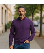 NWT Tommy Bahama Alpine View Regal Purple/blue REVERSIBLE Half-Zip Shirt... - $47.50
