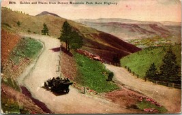 Vtg Postcard Golden and Plains From Denver Moujntains Park Auto Highway Unused - £4.17 GBP
