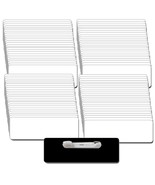 50 BLANK 1 X 3 WHITE/BLACK NAME BADGE KIT (U) TAGS 1/8&quot; CORNERS PINS LABELS - $58.66 CAD