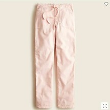 New J Crew Women Pastel Pink Tie Waist High Rise Straight Leg Camp Pant M L - £31.59 GBP