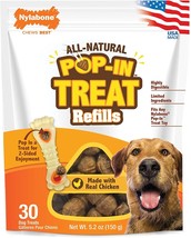 Nylabone All-Natural Pop-In Dog Treat Refills Chicken Pop-In 1ea/All Sizes - £9.43 GBP