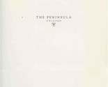 The Peninsula Chicago Folder with Avenues Restaurant Menus &amp; Schedule - £29.75 GBP