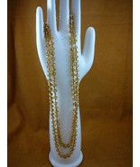 (v15) vintage faceted Amber glass beaded 48&quot; hand knotted Necklace Austr... - $166.61 CAD