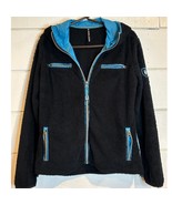KUHL Jacket Women’s Skata Sherpa Fleece Full Zip black turquoise size M ... - $65.15 CAD