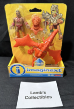 Imaginext Pterodactyl orange with warrior &amp; mask/hat Fisher-Price - £20.40 GBP