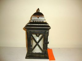Rustic new led candle Lantern in Black - battery operated image 3