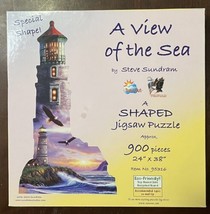 SUNSOUT 900 Pc Lighthouse Shaped Jigsaw Puzzle A VIEW OF THE SEA -Steve ... - $26.95