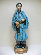 Vintage Holland Mold Chinese Confucian General Statue 16&quot; Tall Painted - £22.41 GBP