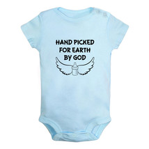 Hand Picked for Earth by God Funny Bodysuits Baby Romper Infant Kids Jumpsuits - £8.20 GBP