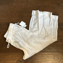 Cynthia Rowley womens Linen White Swim Coverup Pants New Sz XL Pockets - £39.30 GBP