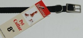 Valhoma 380 8 BK Dog Collar Black Single Layer Nylon 8 inches Package 1 image 1