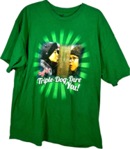 Official A Christmas Story Movie &quot;Triple-Dog-Dare you!&quot; Green T-shirt Un... - $307.70 MXN