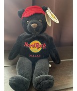 Hard Rock Cafe Dallas Charlie Beara Bear Plush Stuffed Beanie Bear - £8.14 GBP