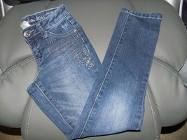 JUSTICE PREMIUM SIMPLY LOW STRAIGHT LEG JEANS SIZE 8R GIRL&#39;S EUC - $19.71