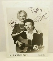 Vintage Al &amp; Kathy Bain Signed Press Release Photo Black &amp; White 7X5 Cou... - $12.87