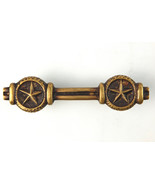 Double Star Brass Gold 5&quot; HEAVY Drawer Pull Handle Primitive Western Ham... - £5.59 GBP