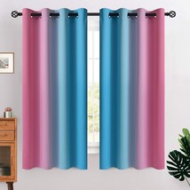 Cosviya Grommet Ombre Room Darkening Curtains 63 Inches Length For, 52X63 Inches - £36.95 GBP