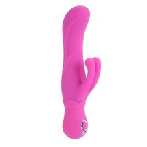 SILICONE DOUBLE DANCER VIBRATOR SATIN FINISH MULTI SPEED RABBIT VIBE - $18.80