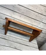 VTG Wooden Wall Mount Shelf Paper Towel Holder Kitchen Chicken Folk Cottage - $39.59