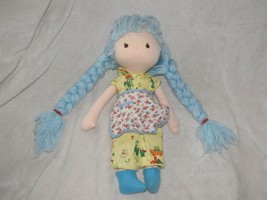 1979 Russ Berrie Stuffed Plush Soft Cloth Doll Priscilla Blue Yarn Hair ... - £38.98 GBP