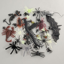 1set Simulation Scary Props Plastic Spider Bat Insect Bugs For Halloween Party - £7.18 GBP+
